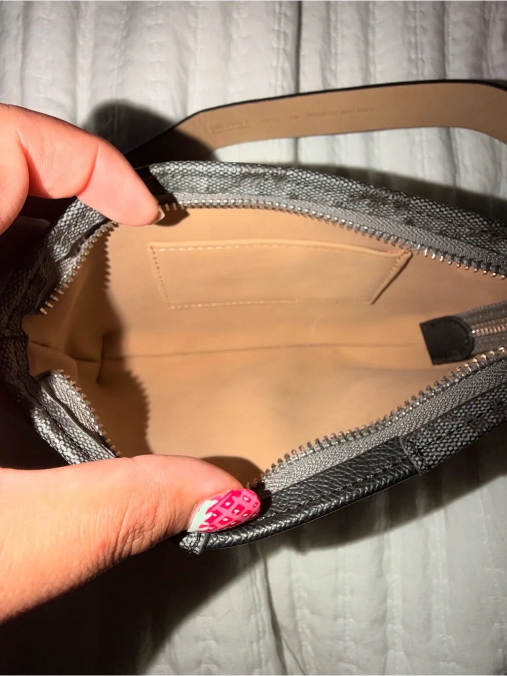 Michael Kors Gray & Black Signature Belt Bag